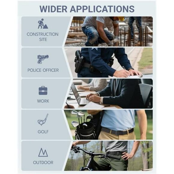 Men Nylon Ratchet Belt Adjustable Tactical Web Belt for Jeans Golf Work Pants - Picture 6 of 7